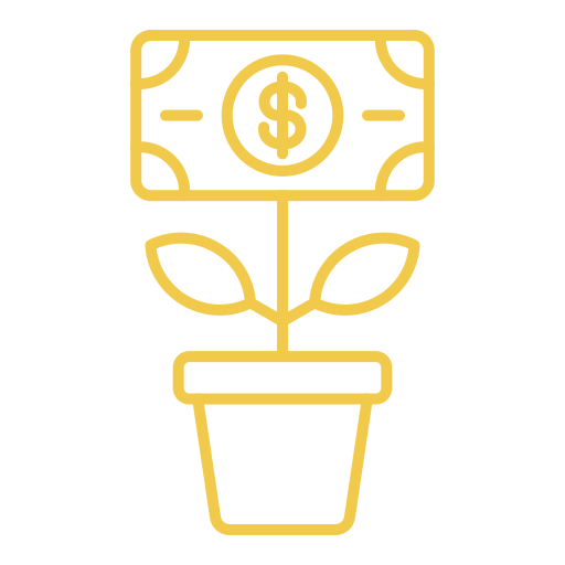 geldplant Generic black outline icoon