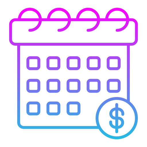 kalender Generic gradient outline icoon