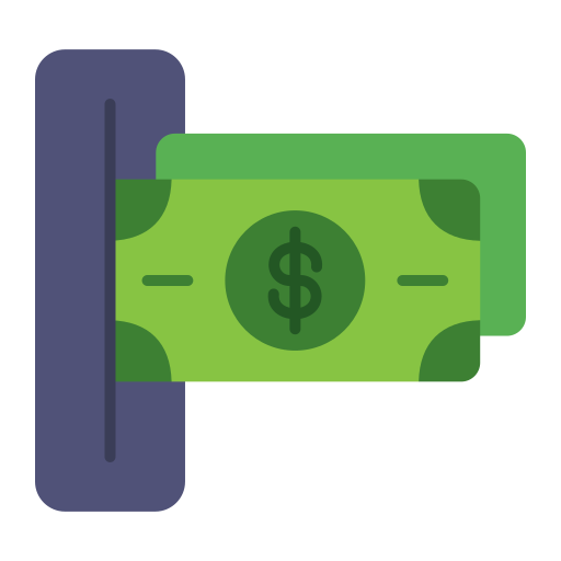 Cash withdrawal Generic color fill icon