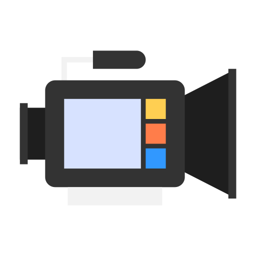 caméra vidéo Generic color fill Icône