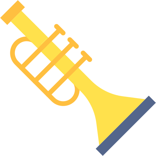 Trumpet Generic color fill icon