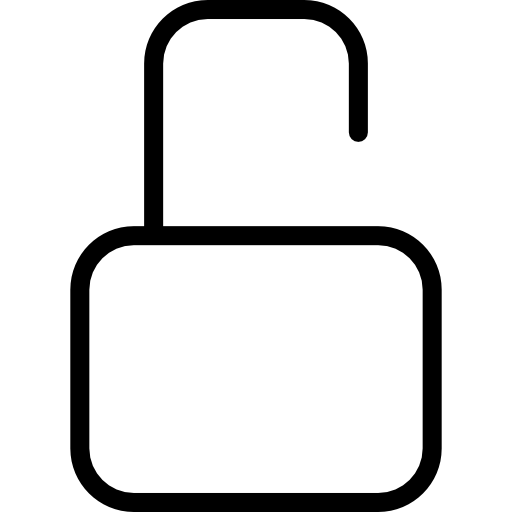 Unlocked security  icon