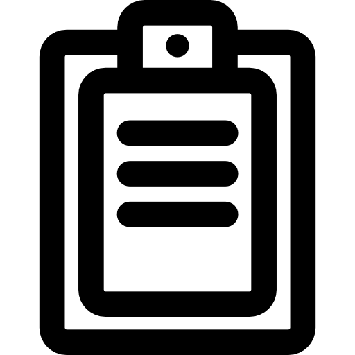 Clipboard with file  icon