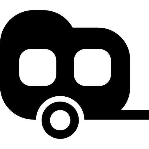 carro de dos ventanas negro  icono