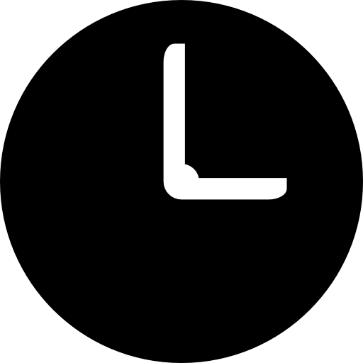 Black wall clock  icon