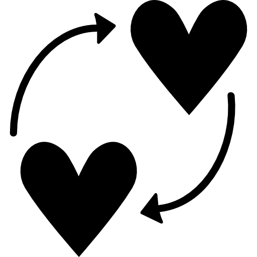 Sharing love  icon