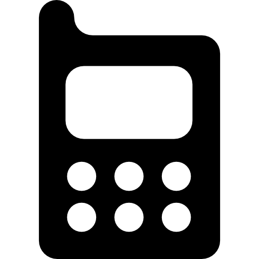 teléfono antiguo con antena  icono
