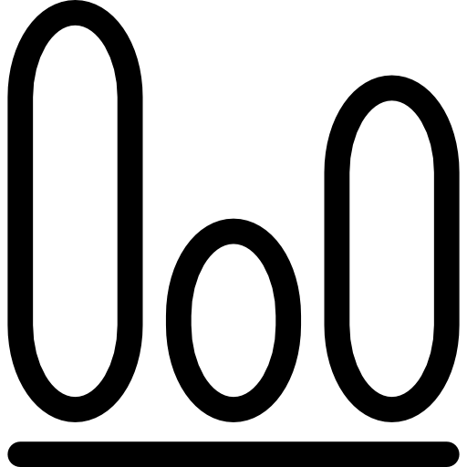 barras redondas de volumen  icono