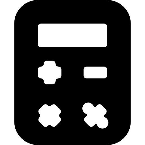 rekenmachine met wiskundige symbolen  icoon