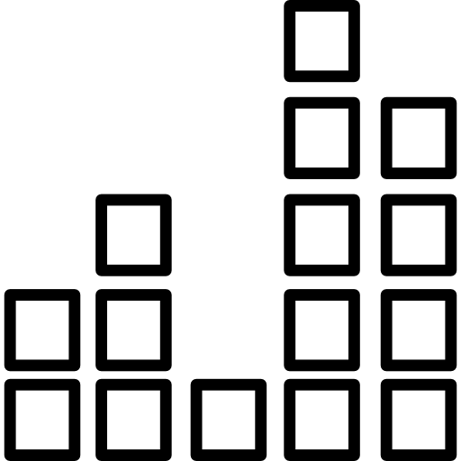 gráfico de sonido cuadrado  icono