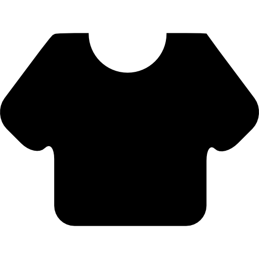 camiseta negra  icono