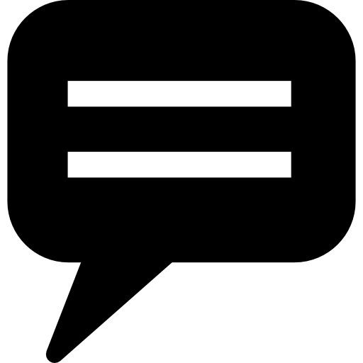 会話バブル Basic Straight Filled icon