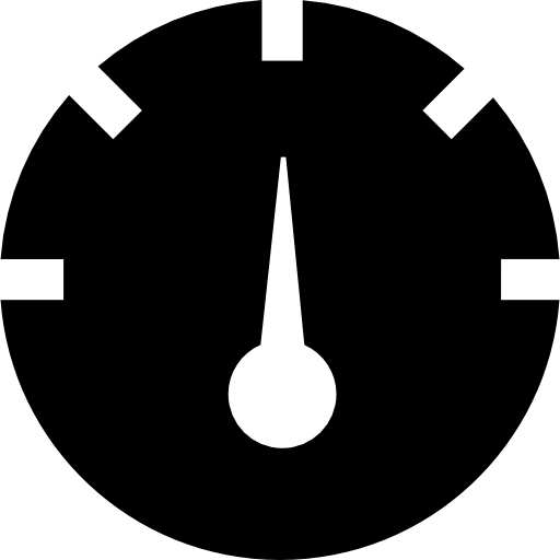 Round speedometer Basic Straight Filled icon
