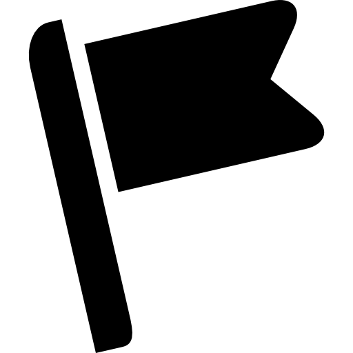 Shaped black flag  icon