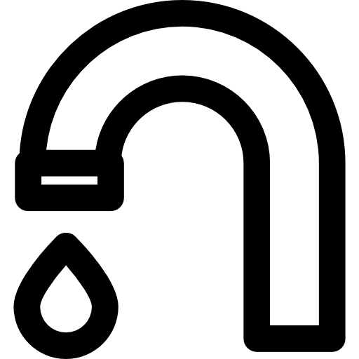 goccia d'acqua che cade da un rubinetto  icona