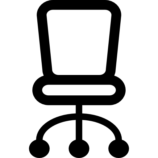 stoel voor op kantoor  icoon