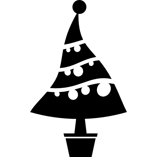 Christmas tree ornamented  icon