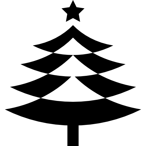 Árvore de natal com estrela  Ícone