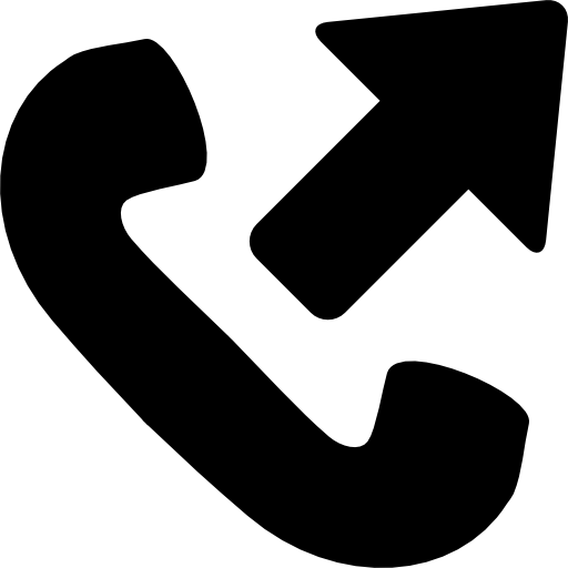 Telephone Receiver with Up Arrow  icon