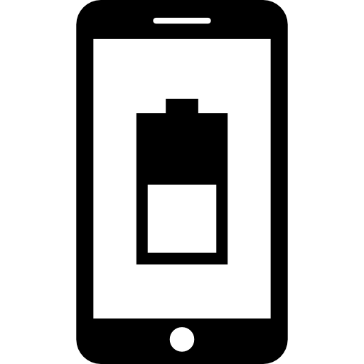 Аккумулятор телефона заряжен наполовину  иконка