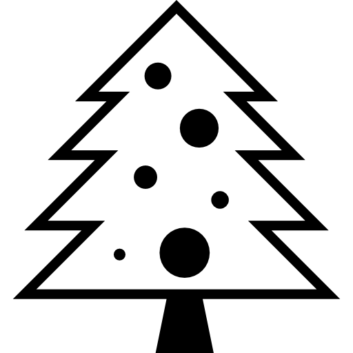 Árvore de natal com pontos  Ícone