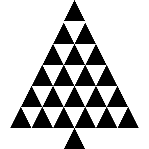 Árbol de navidad formado por triángulos  icono