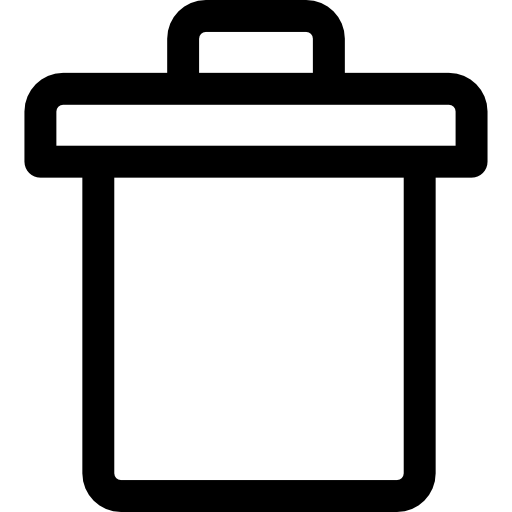 Trash bin closed  icon