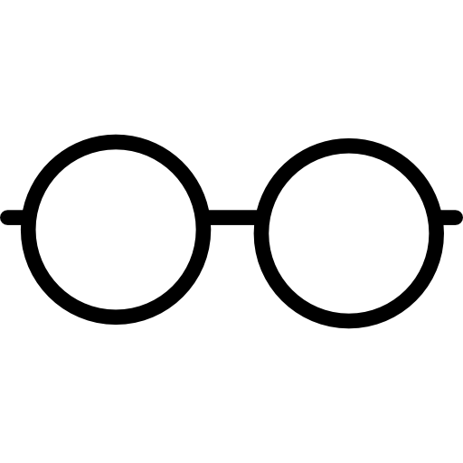 circular eyeglasses  icon