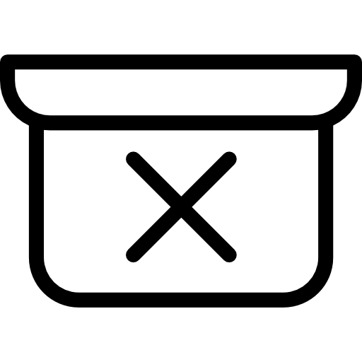 Cross inside a box  icon