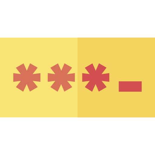 passwort Basic Straight Flat icon