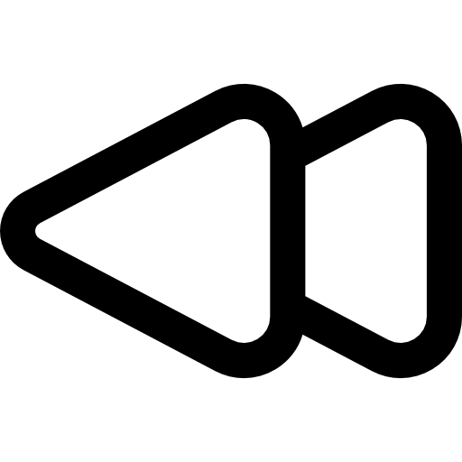 rebobinar Basic Rounded Lineal icono