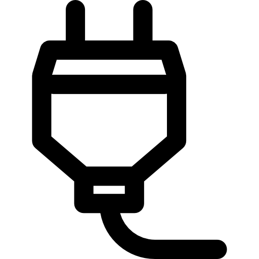 enchufe Basic Rounded Lineal icono