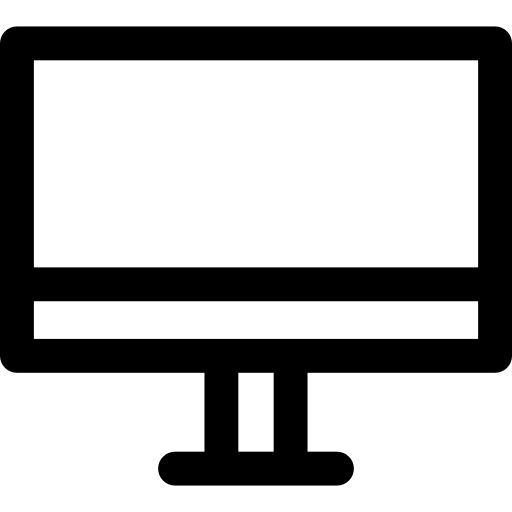 ekran Basic Rounded Lineal ikona