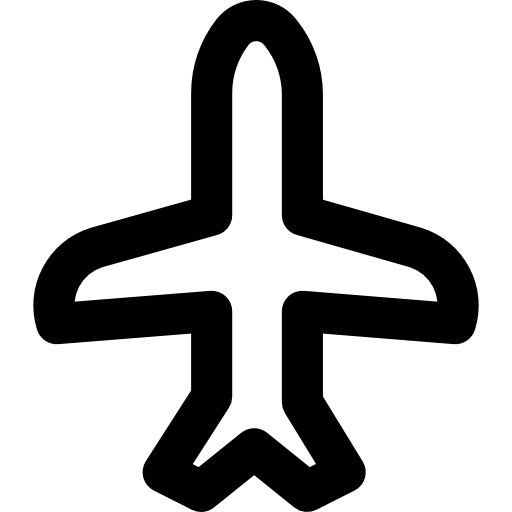samolot Basic Rounded Lineal ikona