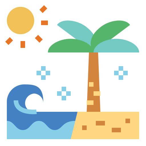 plaża Smalllikeart Flat ikona