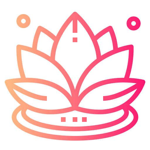 Lotus flower Smalllikeart Gradient icon