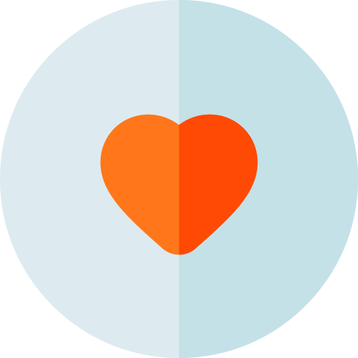 cuore Basic Rounded Flat icona
