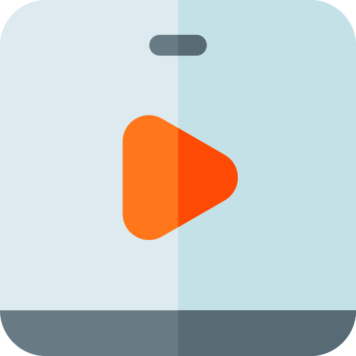 Vídeo Basic Rounded Flat icono