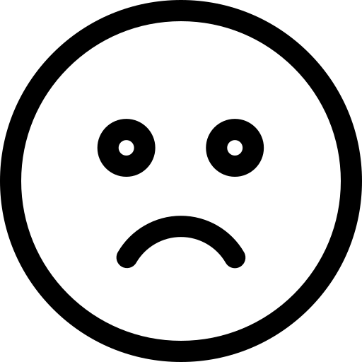 Triste Basic Rounded Lineal Ícone