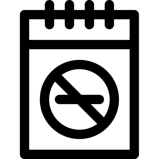 Sin humo Basic Rounded Lineal icono