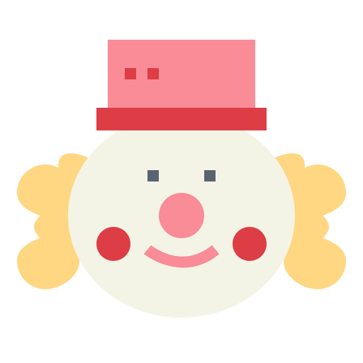 clown Smalllikeart Flat icon