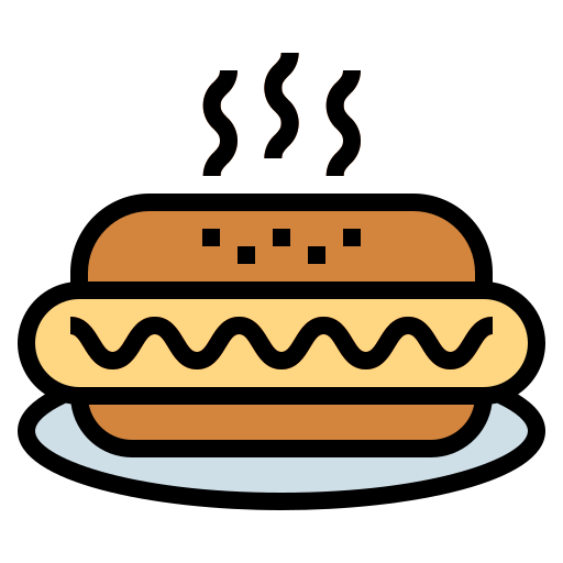 hot dog Smalllikeart Lineal Color icono