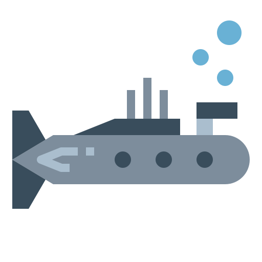 Submarino Smalllikeart Flat icono