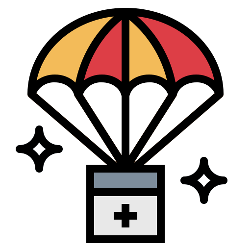 Paracaídas Smalllikeart Lineal Color icono