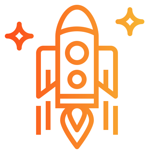 Rocket Smalllikeart Gradient icon