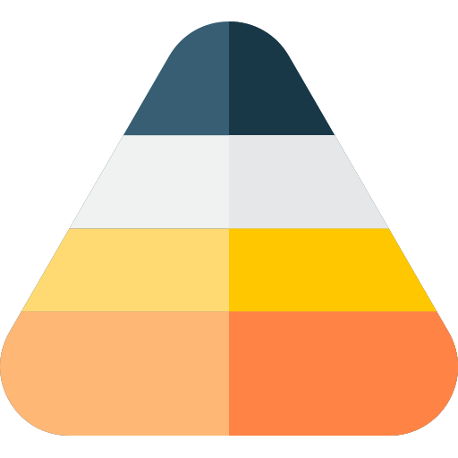 graphique pyramidal Basic Rounded Flat Icône