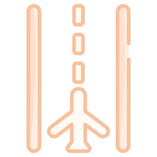 Airport runway Generic color lineal-color icon