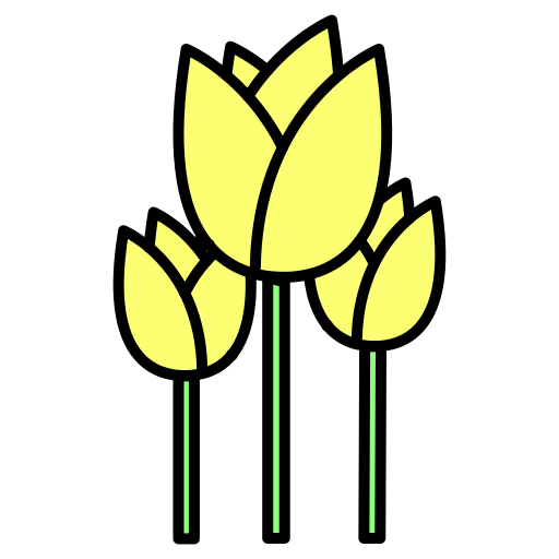 Tulips Generic color lineal-color icon