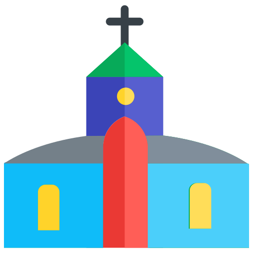 edificio de la iglesia Generic color fill icono