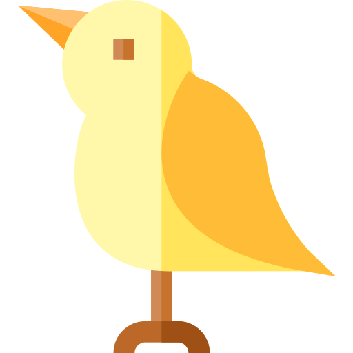 oiseau Basic Straight Flat Icône